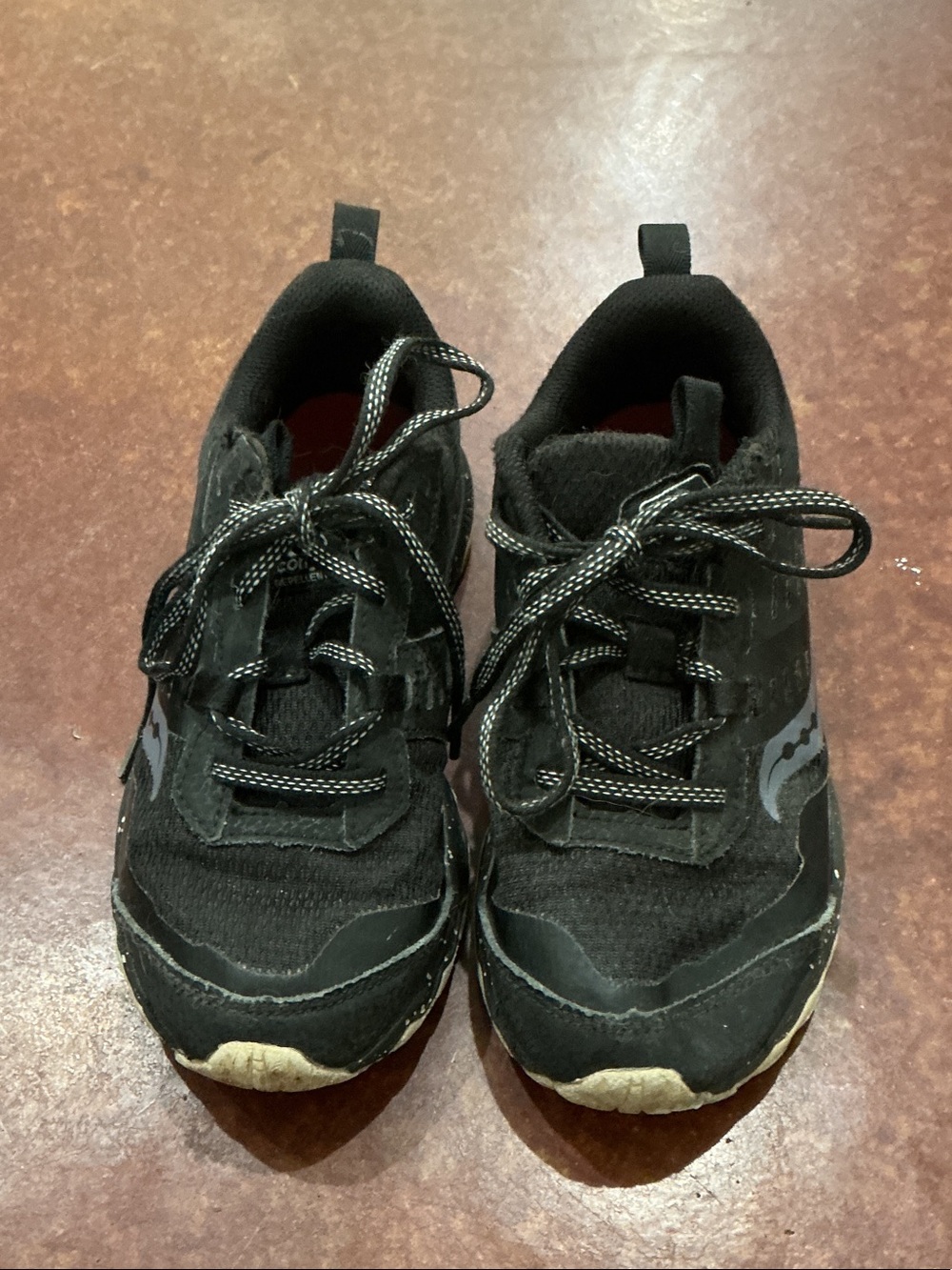 Saucony Kids Black and White Accent Sneakers